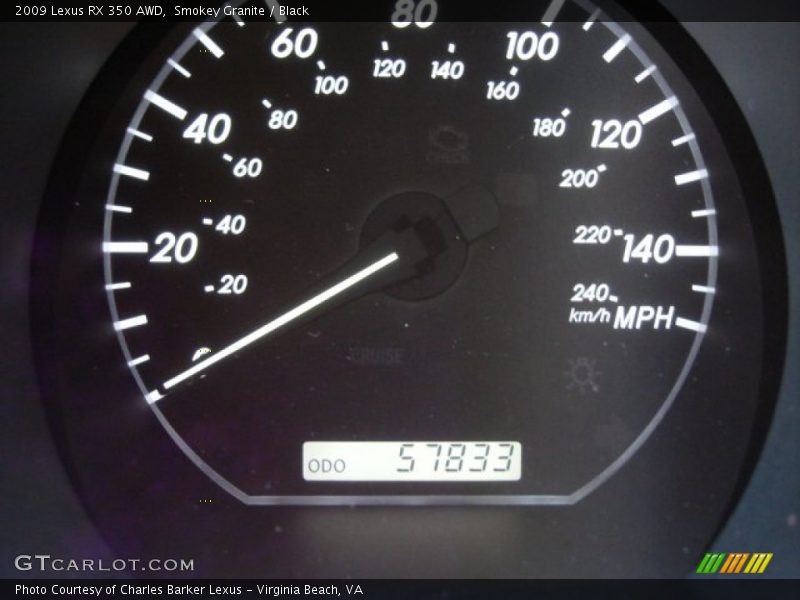 Smokey Granite / Black 2009 Lexus RX 350 AWD