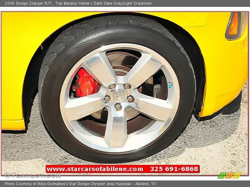 Top Banana Yellow / Dark Slate Gray/Light Graystone 2006 Dodge Charger R/T