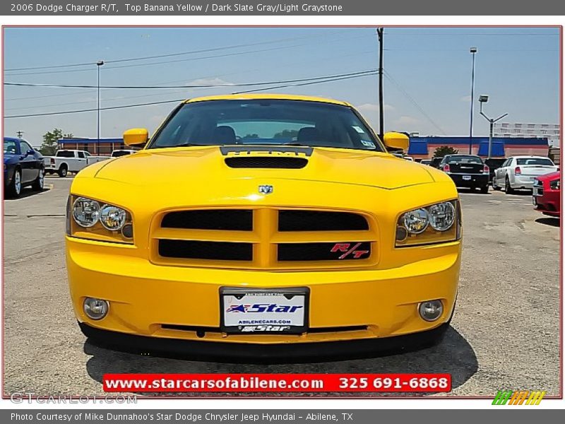 Top Banana Yellow / Dark Slate Gray/Light Graystone 2006 Dodge Charger R/T