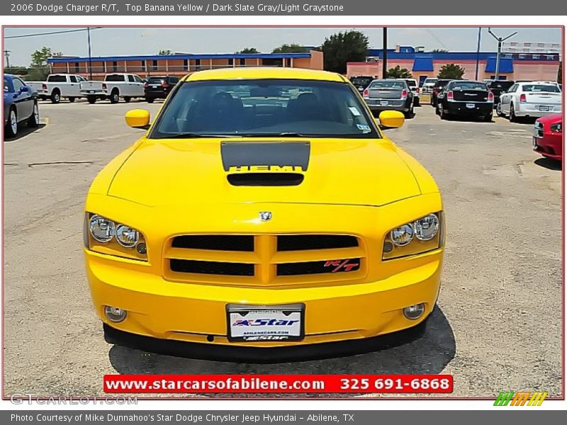 Top Banana Yellow / Dark Slate Gray/Light Graystone 2006 Dodge Charger R/T