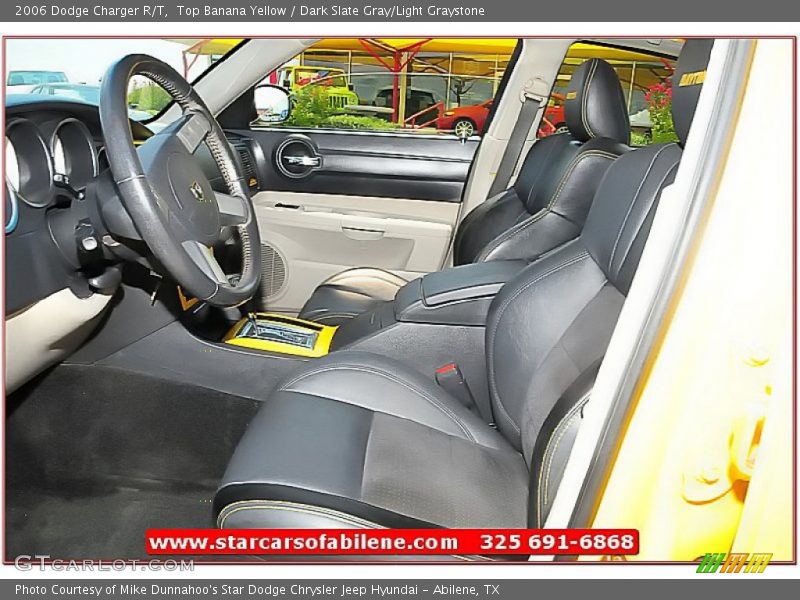 Top Banana Yellow / Dark Slate Gray/Light Graystone 2006 Dodge Charger R/T