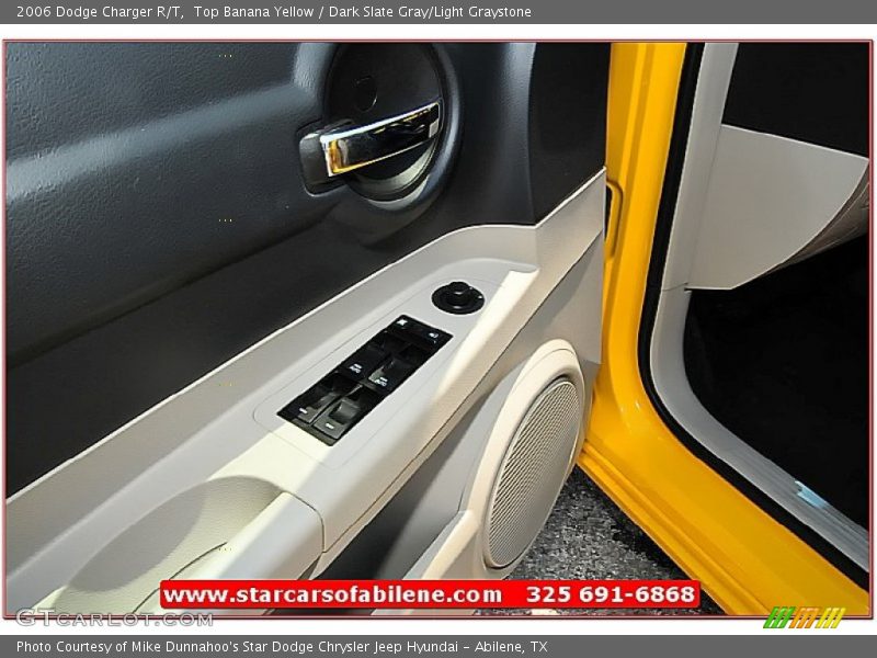 Top Banana Yellow / Dark Slate Gray/Light Graystone 2006 Dodge Charger R/T