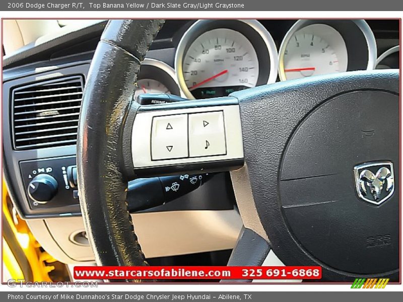 Top Banana Yellow / Dark Slate Gray/Light Graystone 2006 Dodge Charger R/T