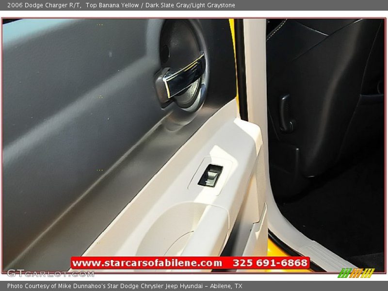 Top Banana Yellow / Dark Slate Gray/Light Graystone 2006 Dodge Charger R/T