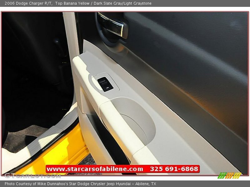 Top Banana Yellow / Dark Slate Gray/Light Graystone 2006 Dodge Charger R/T