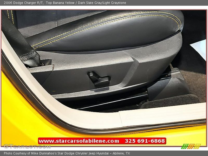 Top Banana Yellow / Dark Slate Gray/Light Graystone 2006 Dodge Charger R/T