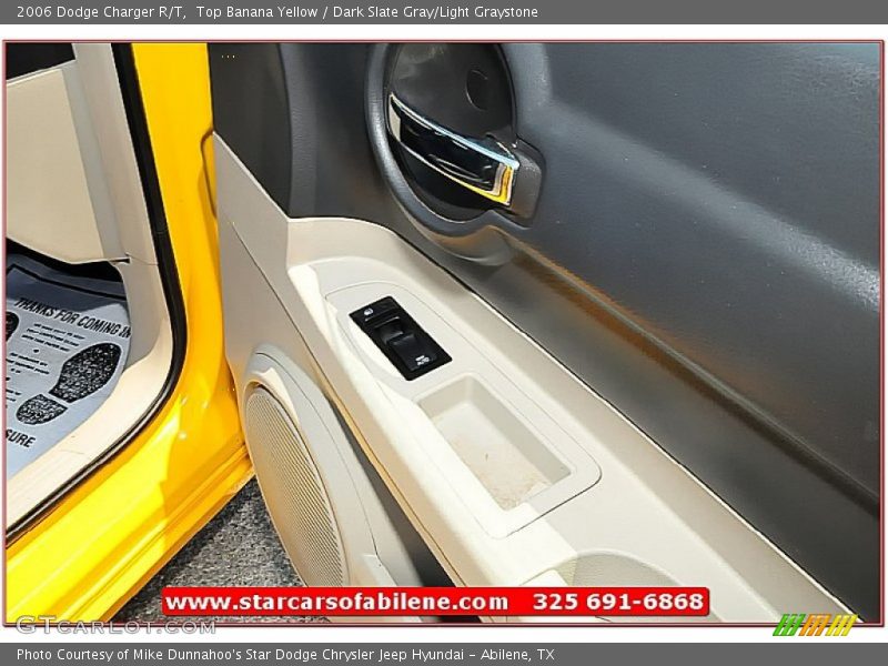Top Banana Yellow / Dark Slate Gray/Light Graystone 2006 Dodge Charger R/T