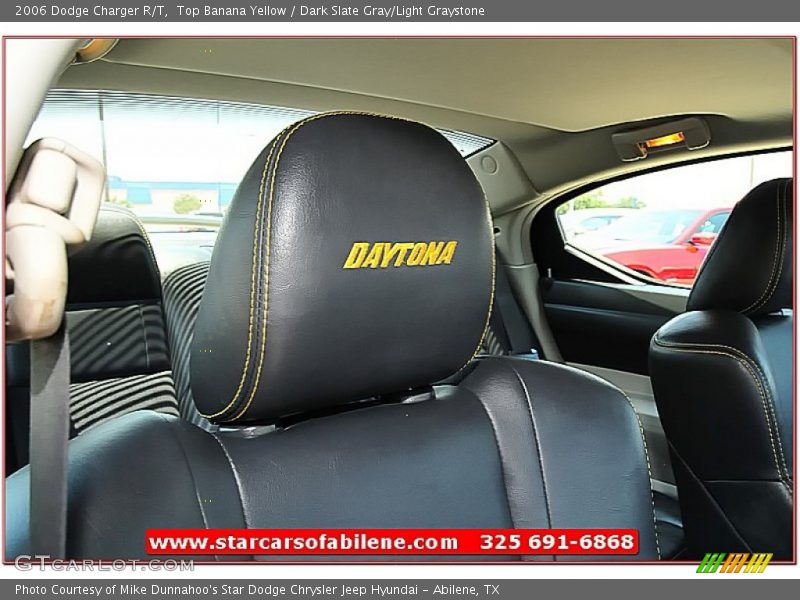 Top Banana Yellow / Dark Slate Gray/Light Graystone 2006 Dodge Charger R/T