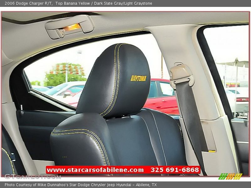 Top Banana Yellow / Dark Slate Gray/Light Graystone 2006 Dodge Charger R/T