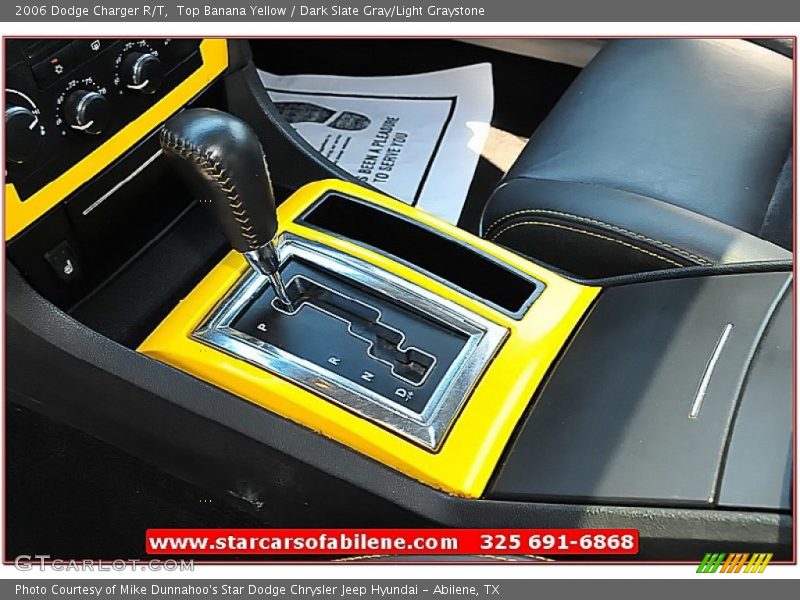 Top Banana Yellow / Dark Slate Gray/Light Graystone 2006 Dodge Charger R/T