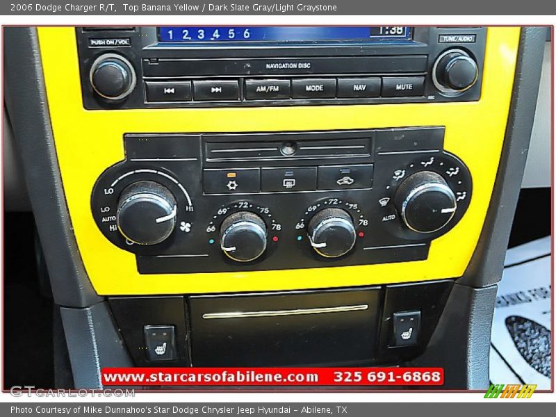 Top Banana Yellow / Dark Slate Gray/Light Graystone 2006 Dodge Charger R/T