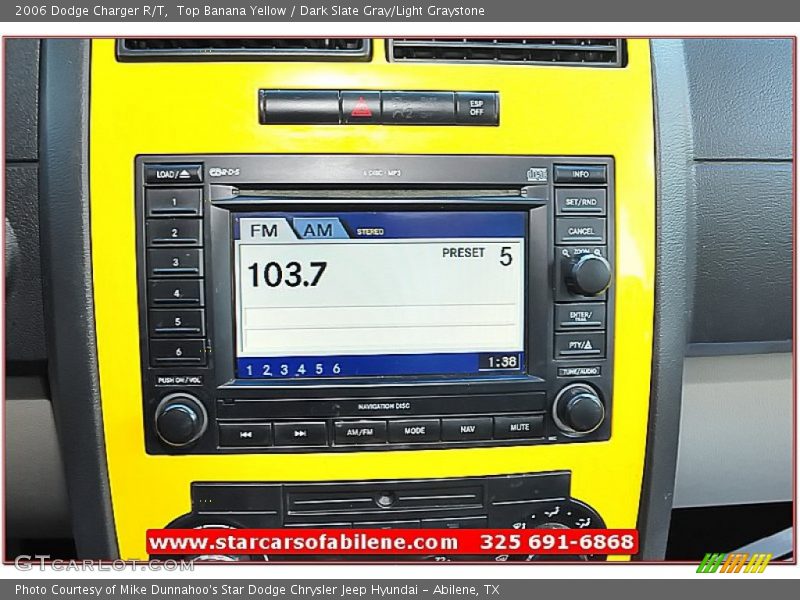 Top Banana Yellow / Dark Slate Gray/Light Graystone 2006 Dodge Charger R/T