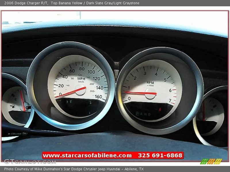 Top Banana Yellow / Dark Slate Gray/Light Graystone 2006 Dodge Charger R/T