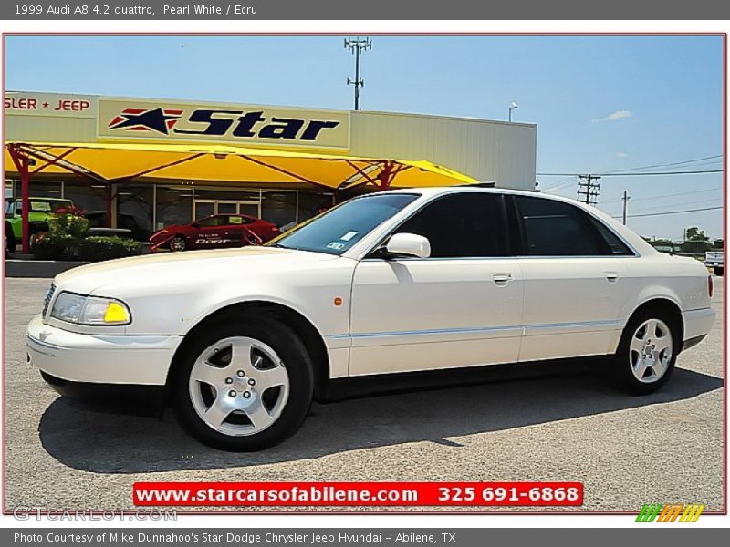 Pearl White / Ecru 1999 Audi A8 4.2 quattro