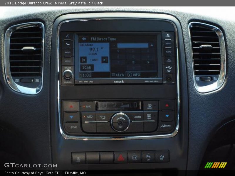 Mineral Gray Metallic / Black 2011 Dodge Durango Crew