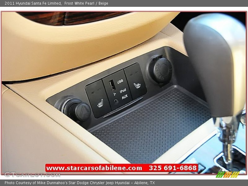Frost White Pearl / Beige 2011 Hyundai Santa Fe Limited