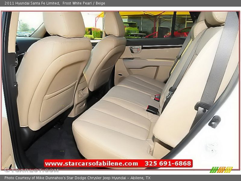 Frost White Pearl / Beige 2011 Hyundai Santa Fe Limited