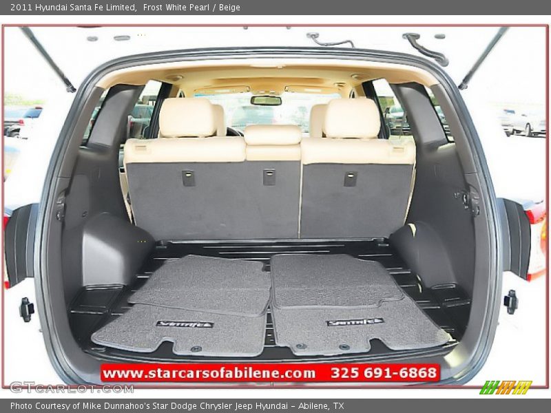 Frost White Pearl / Beige 2011 Hyundai Santa Fe Limited