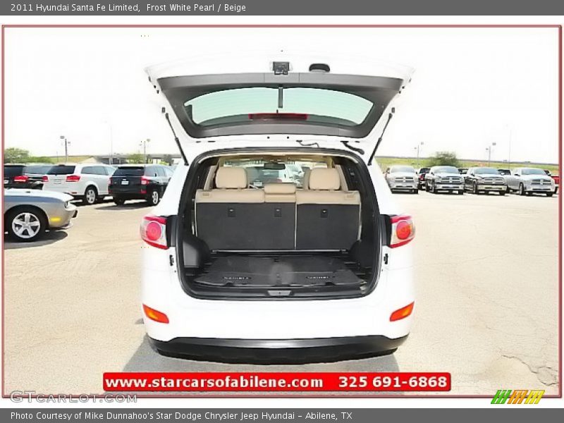Frost White Pearl / Beige 2011 Hyundai Santa Fe Limited
