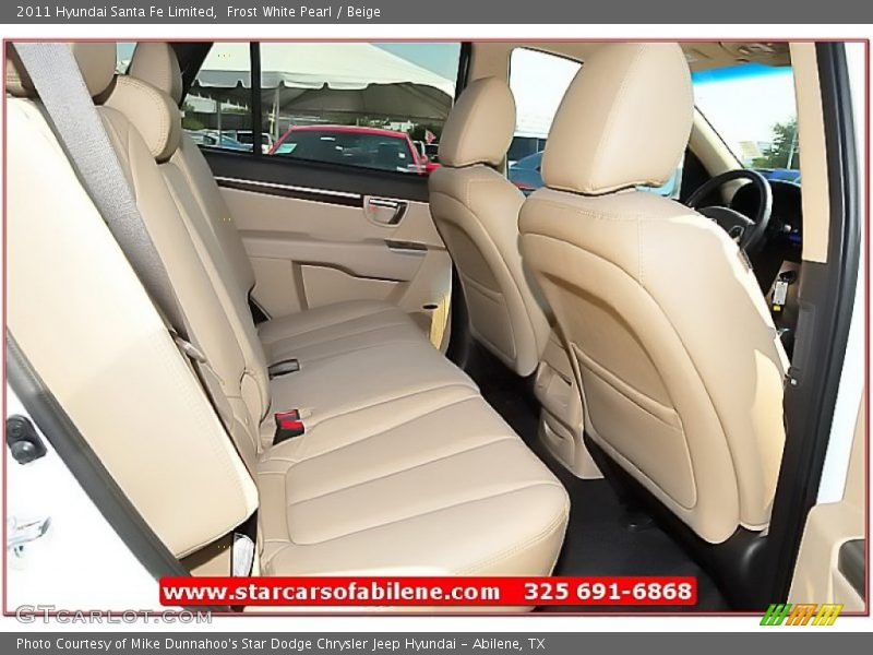 Frost White Pearl / Beige 2011 Hyundai Santa Fe Limited