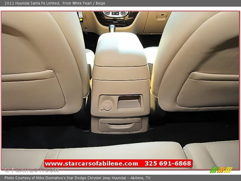 Frost White Pearl / Beige 2011 Hyundai Santa Fe Limited