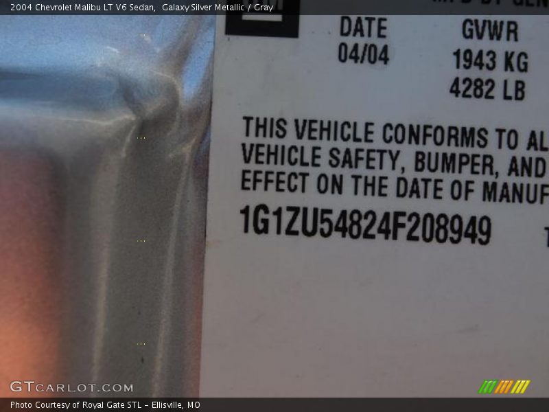 Galaxy Silver Metallic / Gray 2004 Chevrolet Malibu LT V6 Sedan