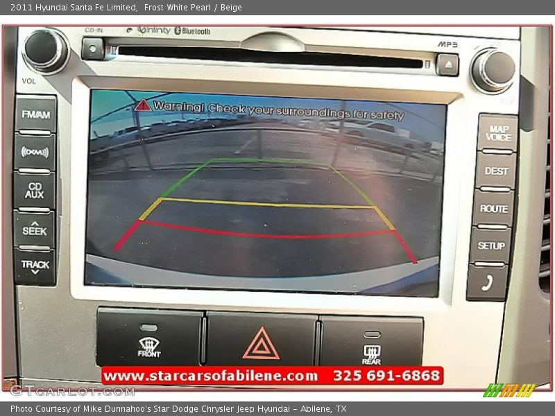 Frost White Pearl / Beige 2011 Hyundai Santa Fe Limited