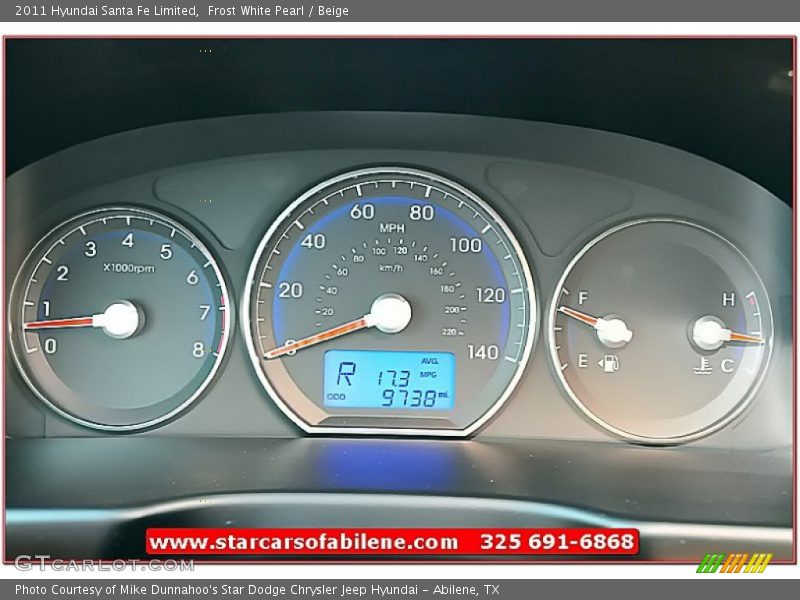 Frost White Pearl / Beige 2011 Hyundai Santa Fe Limited