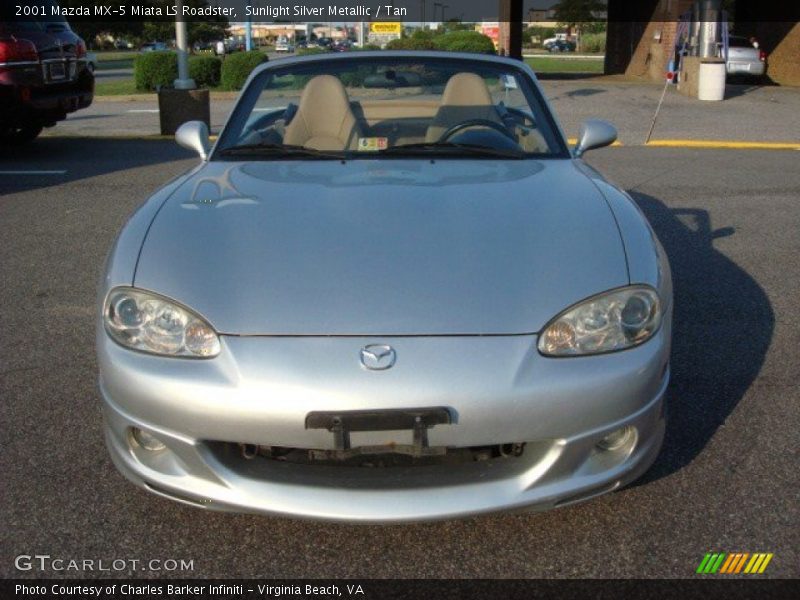 Sunlight Silver Metallic / Tan 2001 Mazda MX-5 Miata LS Roadster