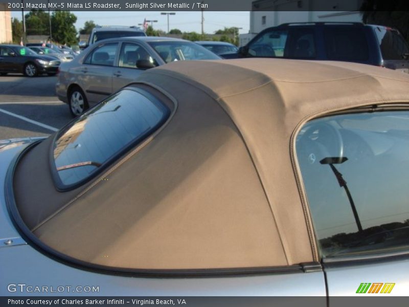 Sunlight Silver Metallic / Tan 2001 Mazda MX-5 Miata LS Roadster