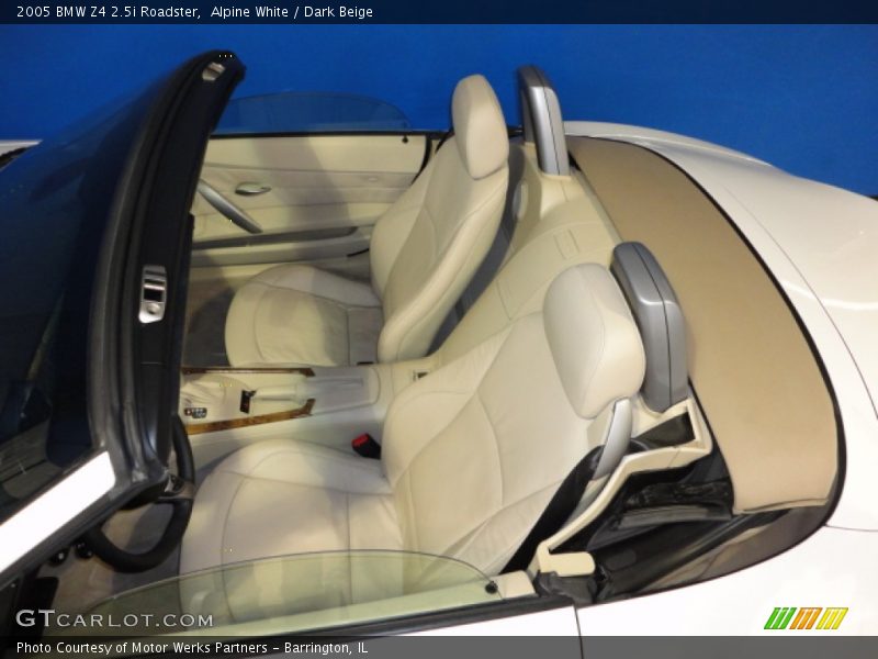 Alpine White / Dark Beige 2005 BMW Z4 2.5i Roadster