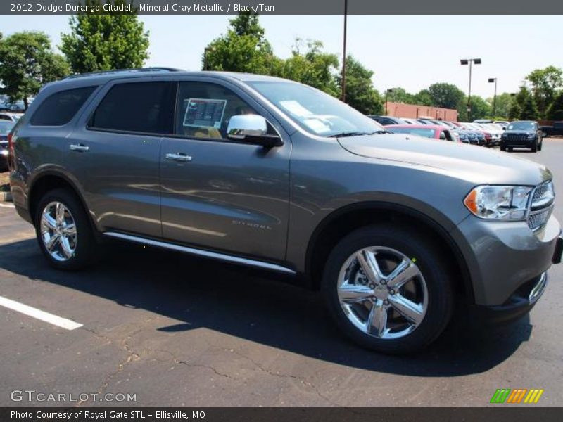 Mineral Gray Metallic / Black/Tan 2012 Dodge Durango Citadel