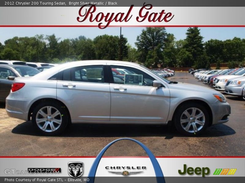 Bright Silver Metallic / Black 2012 Chrysler 200 Touring Sedan