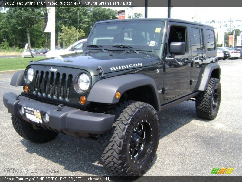 Natural Green Pearl / Black 2012 Jeep Wrangler Unlimited Rubicon 4x4