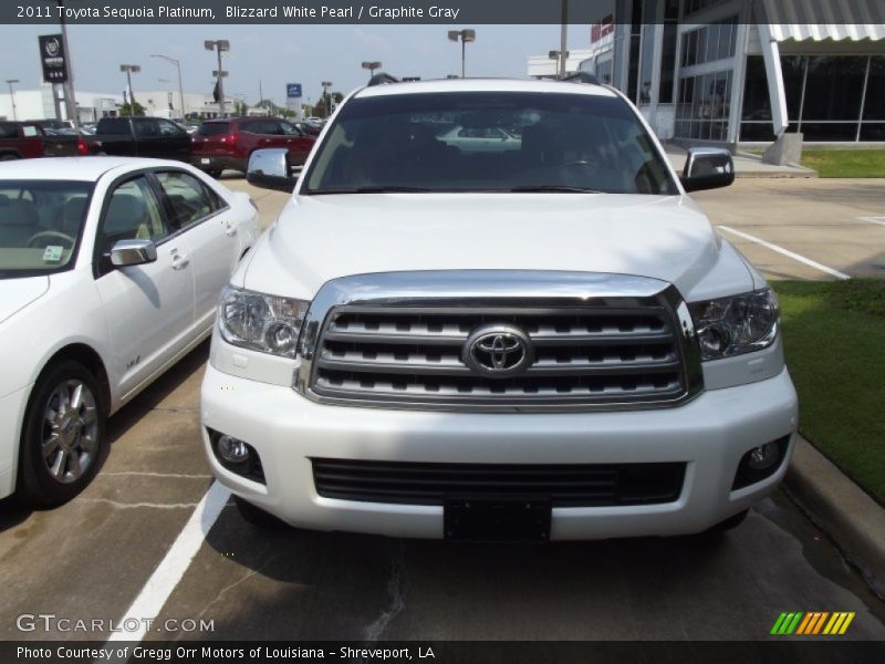 Blizzard White Pearl / Graphite Gray 2011 Toyota Sequoia Platinum