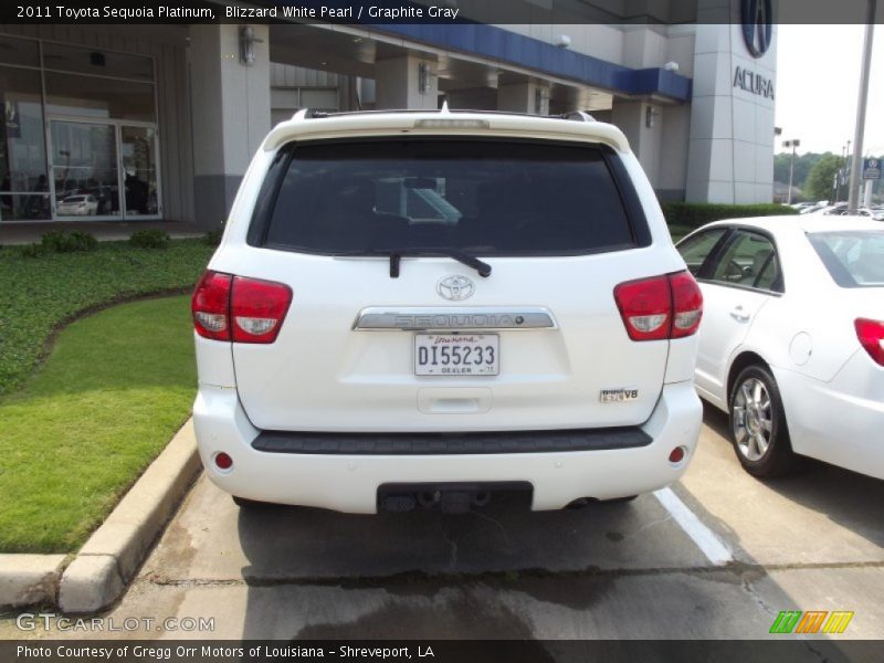 Blizzard White Pearl / Graphite Gray 2011 Toyota Sequoia Platinum