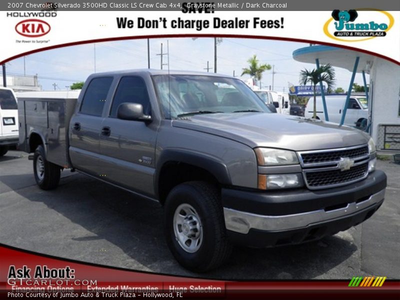 Graystone Metallic / Dark Charcoal 2007 Chevrolet Silverado 3500HD Classic LS Crew Cab 4x4