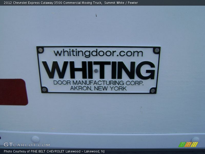 Summit White / Pewter 2012 Chevrolet Express Cutaway 3500 Commercial Moving Truck