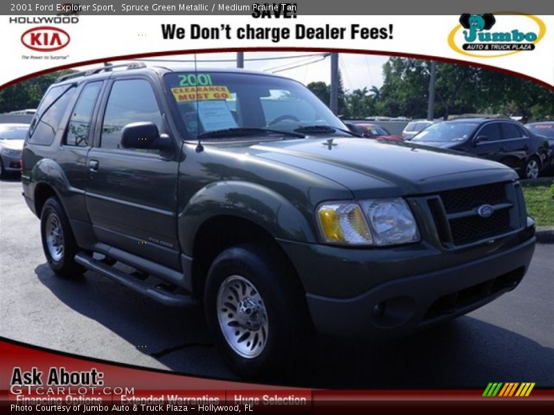Spruce Green Metallic / Medium Prairie Tan 2001 Ford Explorer Sport