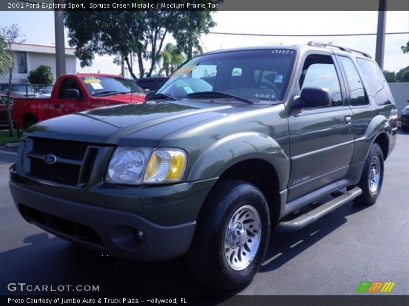 Spruce Green Metallic / Medium Prairie Tan 2001 Ford Explorer Sport