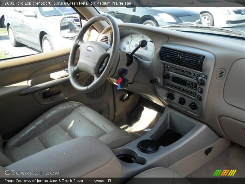 Spruce Green Metallic / Medium Prairie Tan 2001 Ford Explorer Sport