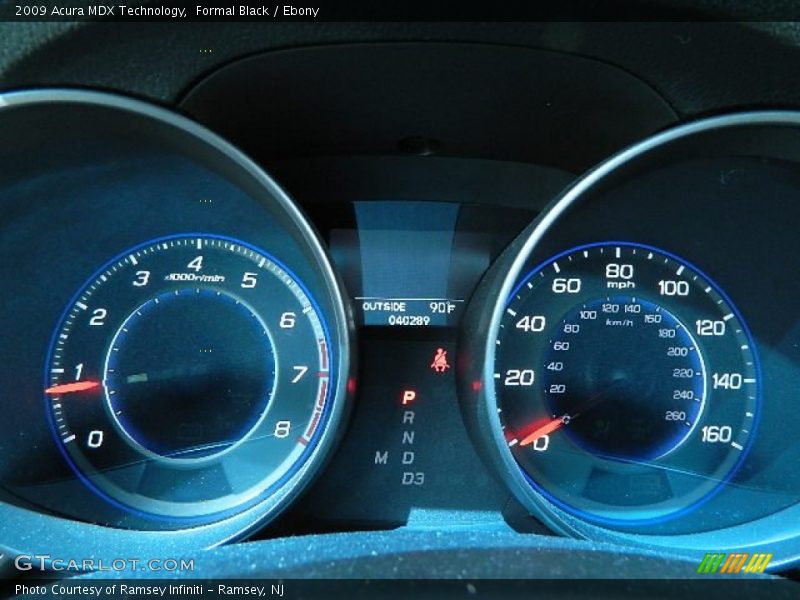 Formal Black / Ebony 2009 Acura MDX Technology