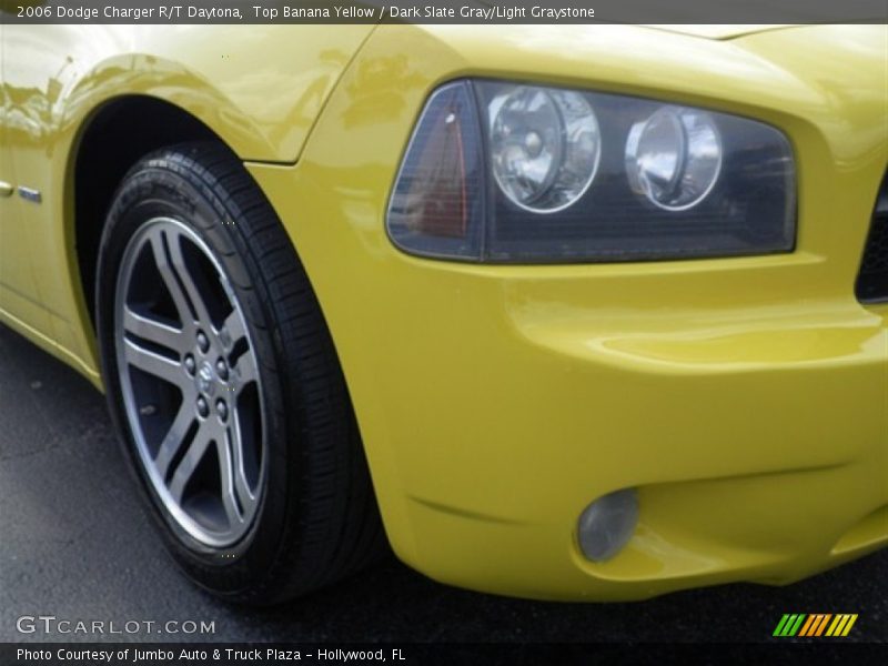 Top Banana Yellow / Dark Slate Gray/Light Graystone 2006 Dodge Charger R/T Daytona