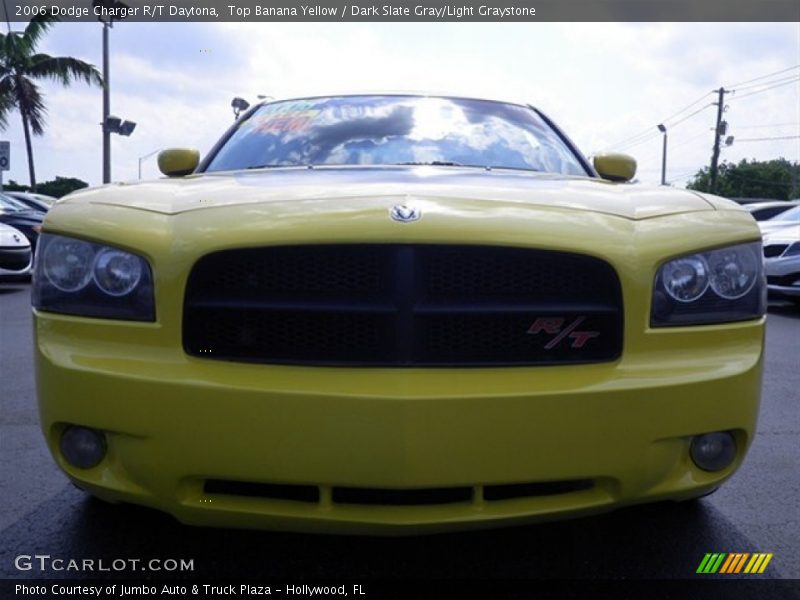Top Banana Yellow / Dark Slate Gray/Light Graystone 2006 Dodge Charger R/T Daytona