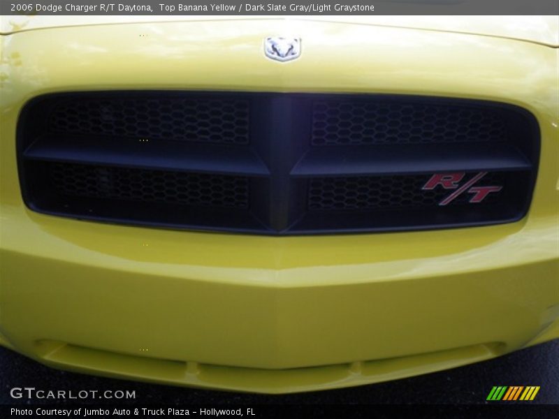 Top Banana Yellow / Dark Slate Gray/Light Graystone 2006 Dodge Charger R/T Daytona