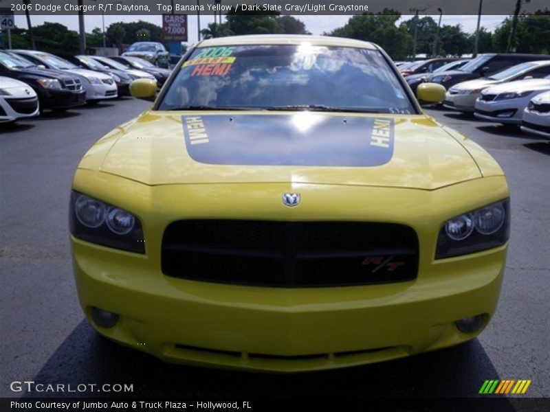 Top Banana Yellow / Dark Slate Gray/Light Graystone 2006 Dodge Charger R/T Daytona
