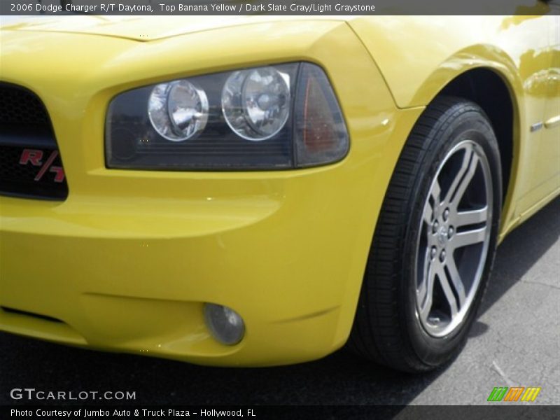 Top Banana Yellow / Dark Slate Gray/Light Graystone 2006 Dodge Charger R/T Daytona