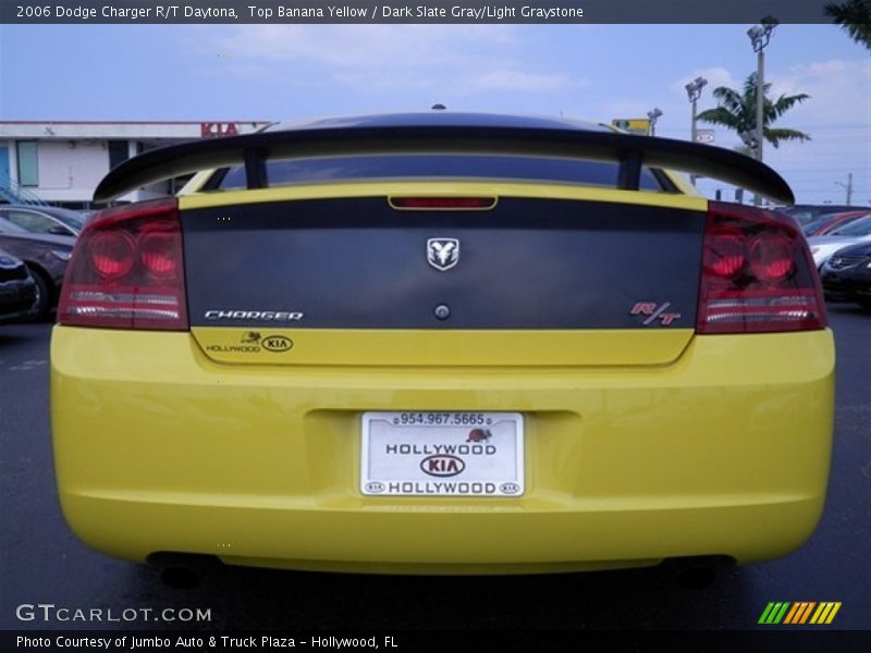 Top Banana Yellow / Dark Slate Gray/Light Graystone 2006 Dodge Charger R/T Daytona