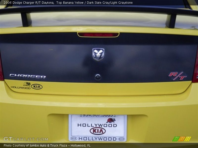 Top Banana Yellow / Dark Slate Gray/Light Graystone 2006 Dodge Charger R/T Daytona