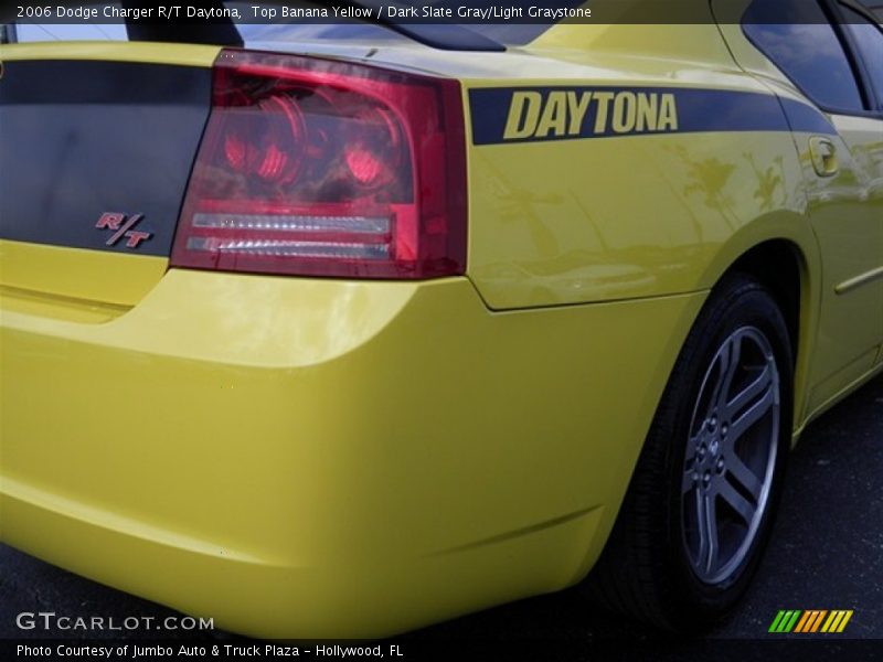 Top Banana Yellow / Dark Slate Gray/Light Graystone 2006 Dodge Charger R/T Daytona